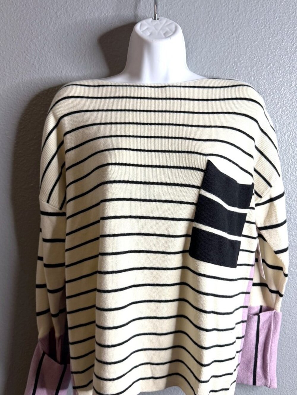 Anthropologie Striped Sweater - Lavande, New With Tags, Size S